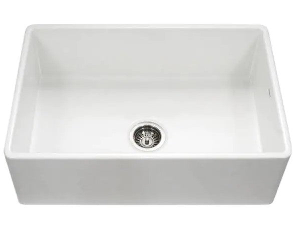 HOUZER Platus Series Farmhouse Apron Front Fireclay 33 in. Single Bowl ...